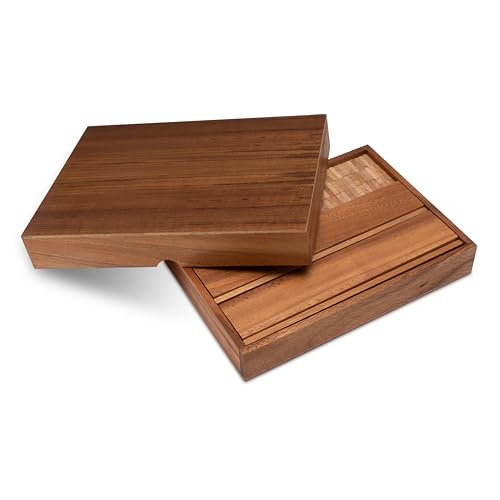 LOGOPLAY Rummy - Gesellschaftsspiel - Legespiel mit 108 Spielsteinen in sehr edler Ausführung aus Samena und Hevea Holz