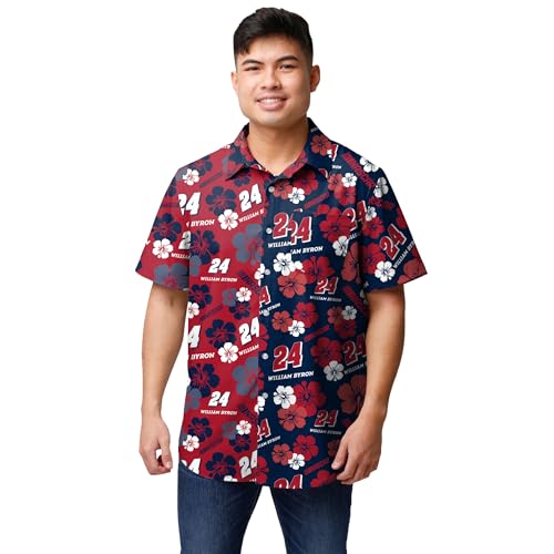 Chemise Nascar Driver florale idéale pour vos journées de courses et l'été
