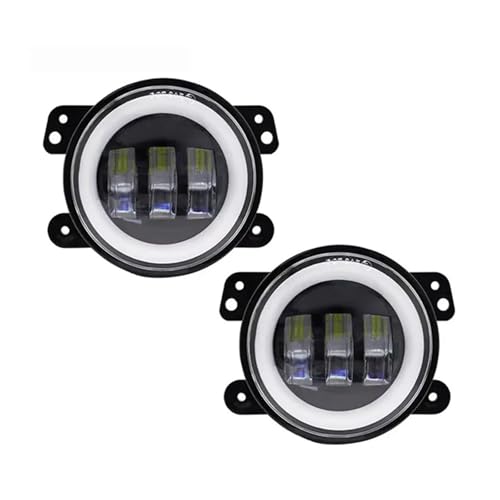Faros Angel Eyes para coche Jeep Wrangler JK con anillo halo blanco DRL