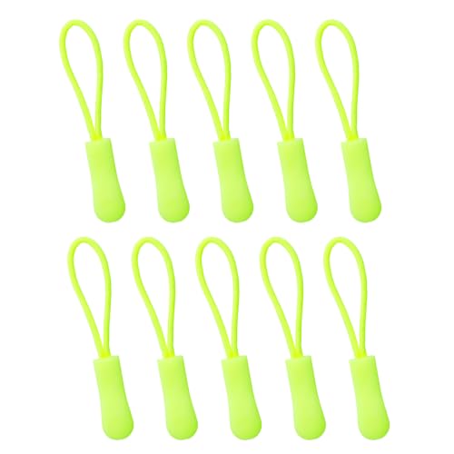 YZSFIRM 10 tirettes de fermeture éclair remplacement, cordon extenseur, jaune fluorescent