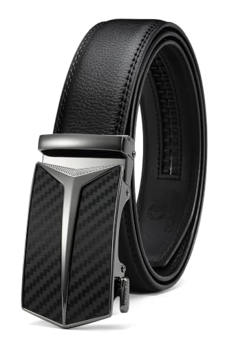 Image of CHAOREN Leather Ratchet Belt Men 1 3 /8 inch
