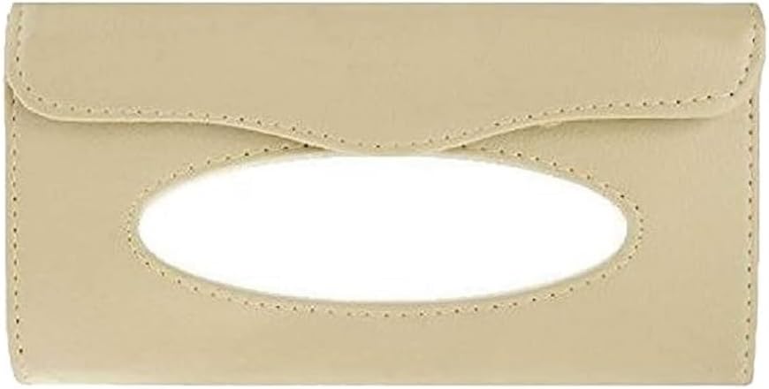 Vocado Beige Car Sun Visor Tissue Paper Box Case Auto Interior Decoration Accessories Holder