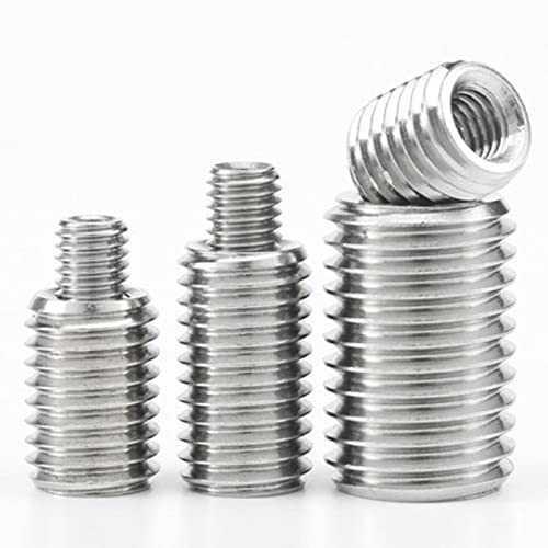 2/5 STK M2.5 M3 M4 M5 M6 M8 M10 M12 304 Edelstahl Innen Außen Gewinde Adapter Schraubgewinde Einsatzhülse Konvertierungsmutter(10mm,M2 x M4 ( 5Pcs