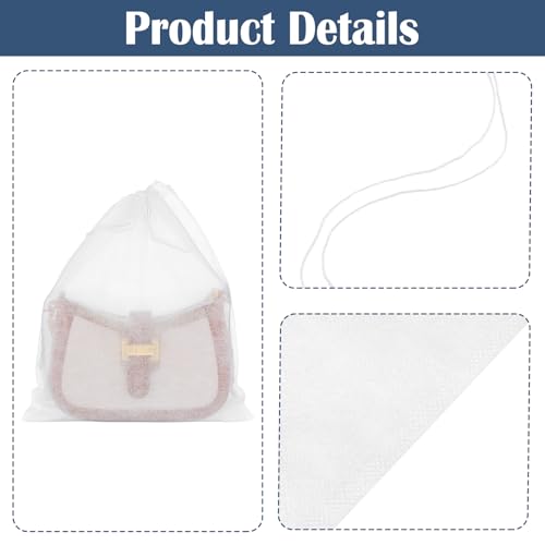 100 Pcs Dust Bags for Purses Storage Bags for Handbags Non Woven Fabric Handbags Storage, Shoe Travel Package for Packing, Home Closet Organizer Dust Cover (15.7x19.7in)3