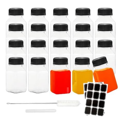 BiBiFly 120ml Plastic Juice Bottles 20 Pack Cover