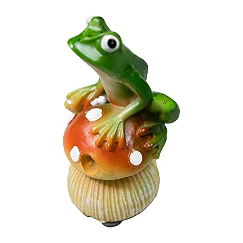 DRULINE Siffleuse Grenouille avec détecteur de mouvement - Décoration d'intérieur et d'extérieur - Grenouille décorative pour jardin, terrasse, balcon, côté du lac - Décoration de jardin - No : 3 Cover