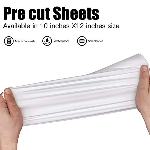 Image of JANDJPACKAGING White Heat Transfer Vinyl HTV Bundle 10 inchx12 inch- 10 Pack of Premium White HTV Sheets - Iron On Vinyl for T-Shirt Best HTV Vinyl for Silhouette Cameo,Cricut