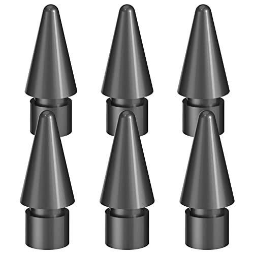 HATOKU 6 Packs Replacement Tips for Apple Pencil 1st/2nd Generation, Pen Nibs for iPad Pro Pencil (Black)