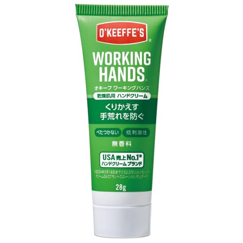 O'Keeffe's オキーフ ワーキングハンズ チューブ 28g 乾燥肌用ハンドクリーム 1852 保湿 無香料 低刺激のサムネイル