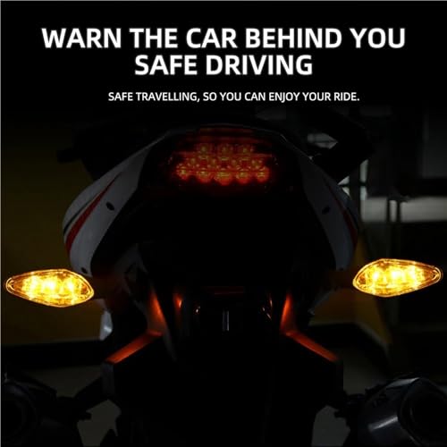 Luz trasera 2 luces intermitentes ámbar con función de marcha para scooter 3