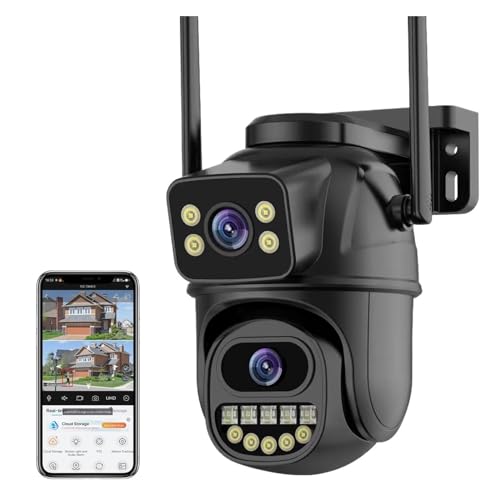 Telecamera IP 8MP 4K Con Doppio Obiettivo E Tracking AI: Sicurezza Outdoor PTZ Con Visione Notturna E Audio Bidirezionale - 3