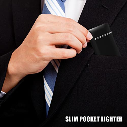 Bbsisgo Torch Lighter And Cutter Set, Double Jet Flame Butane Lighter With Adjustment Flame Tools, Refillable Windproof Gas Lighter, Creative Gifts For Men, Black. (Sold Without Gas) #TOP4