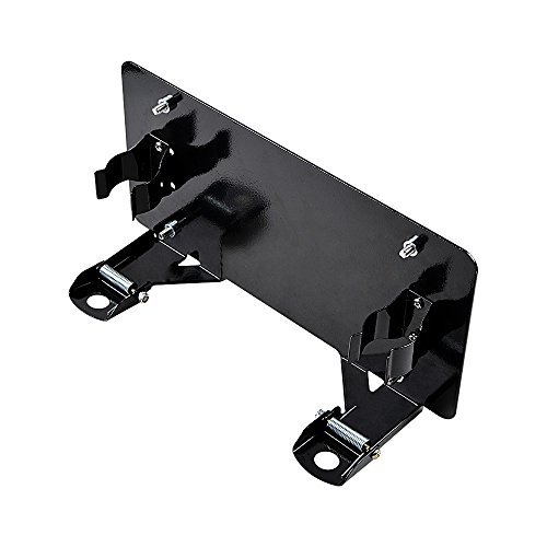 Astra Depot Black Stainless Steel Flip-Up Winch Roller Fairlead 8 3/4" Mount License Plate Holder Bracket R (Mounting Space: 22.5Cm) #TOP6