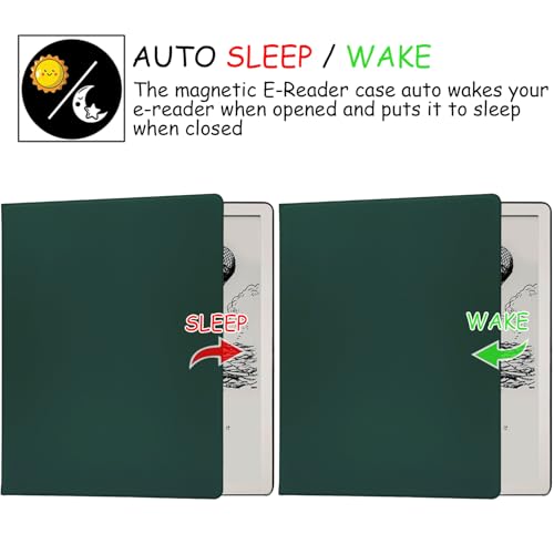 Image of Magnetic Stand Case for Kindle Scribe - Ultra-Thin Leather Cover Auto Sleep /Wake Book Folio Cover with Magnetic Pen Buckle for 10.2 Inch Kindle Scribe (2022 /2024 Release) (Green)