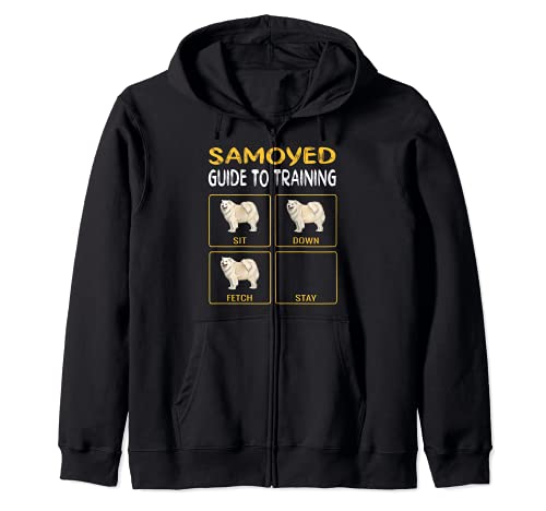 Samoyed Guide To Training Dog Obedience Zip Hoodie, Black