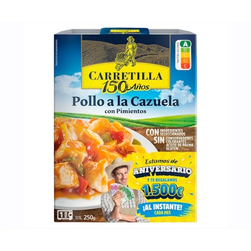 CARRETILLA Pollo estofado 250 g. Paquete de 4