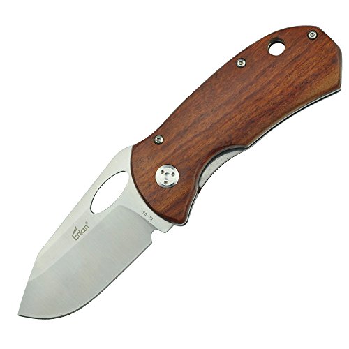 Enlan EL-05 Pocket Knife 8Cr13MoV Stainless Steel Blade Rosewood Handle Hunting Knife