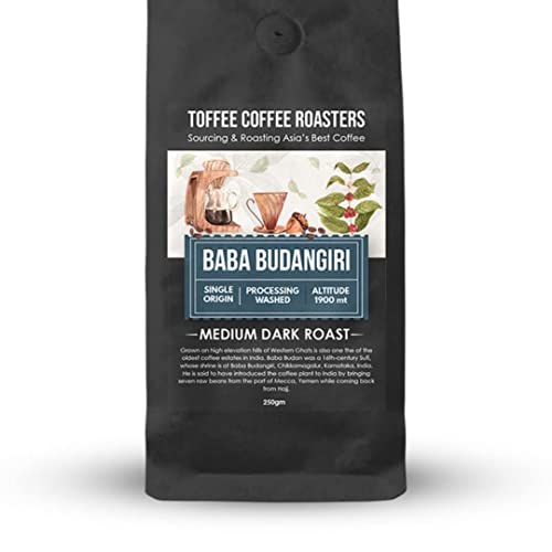 Image of Toffee Coffee Roasters | Baba Budangiri Coffee, Medium Dark Roast, 1000 g | Grind: Drip Over, Speciality Blend, 100% Arabica | Speciality Coffee | Freshly Roasted