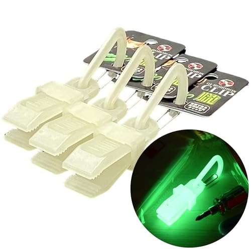 OUROBOROS ウロボロス クリップ 蓄光 光る 防災 停電 グッズ マルチクリップ 強力 固定 多機能 日本製 (グリーン,3個)