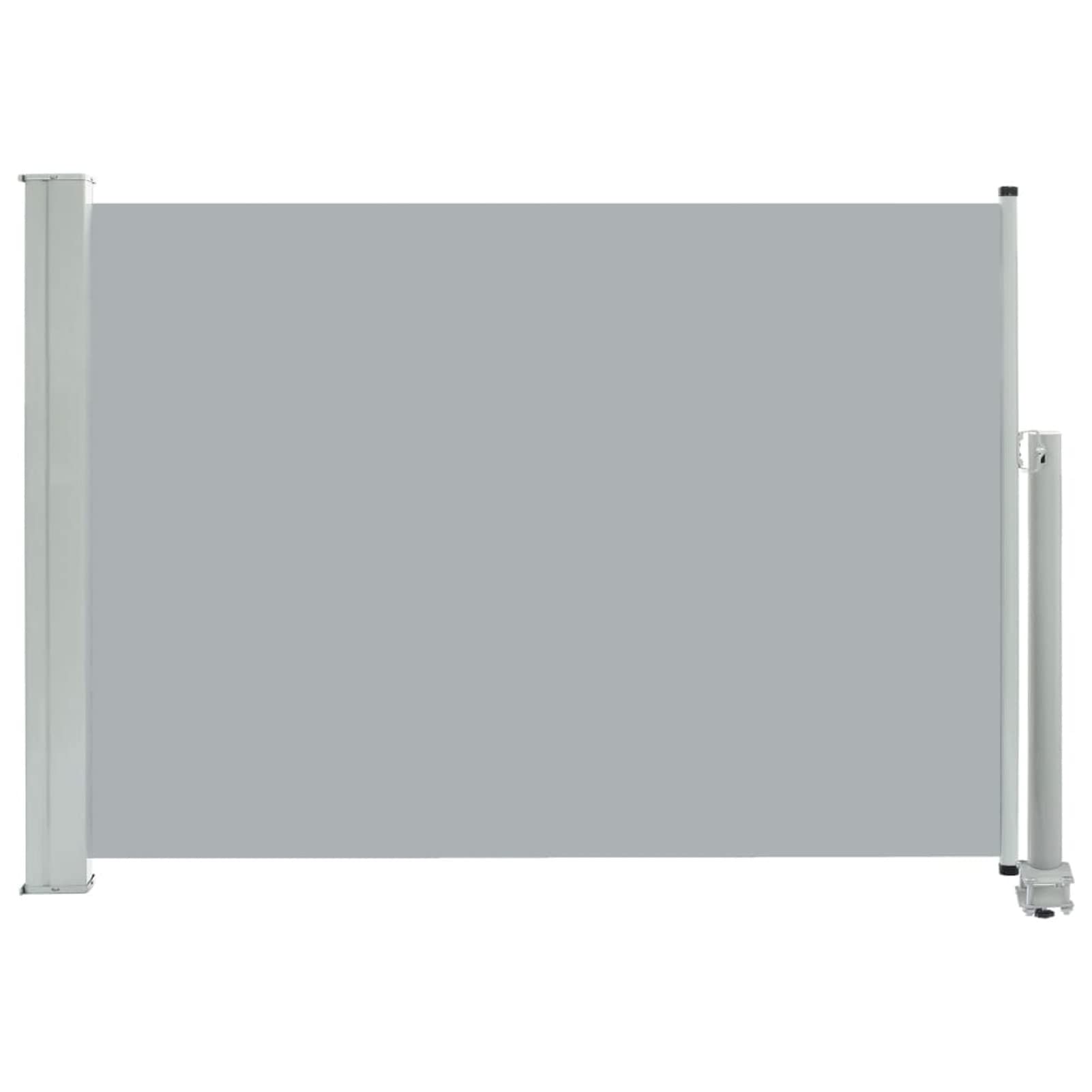 Tenda Laterale Retrattile per Patio 80x300 cm Grigia,Tenda Retrattile per Patio,Antivento Protezione Privacy UV Protezione-48360