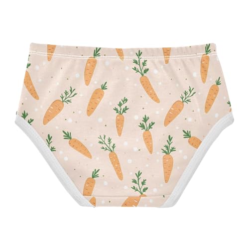 Girls Underwear Soft Cotton Carrots Kids Panties in Sizes 2/3t, 4t, 5t, 6 and 82