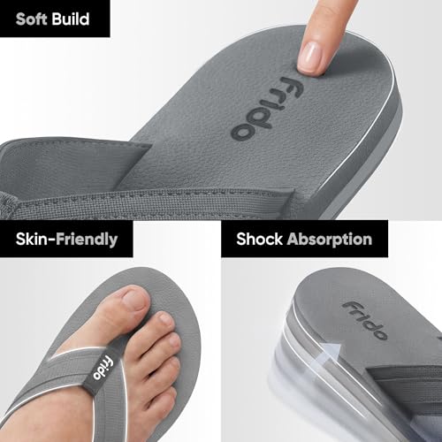 Image of Frido Cloud Comfort Slippers for Women & Men | Available in 2 Options- Arch Support & Without Arch |Orthopedic Soft Home Chappal Unisex Slipper, House Slipper with Anti-Skid Sole for Home Use & Casual