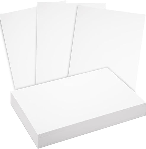 BigOtters 27 hojas de papel de cartulina blanca, tamaño A4, papel de cartulina pesado, para hacer tarjetas, niños, manualidades, álbumes de