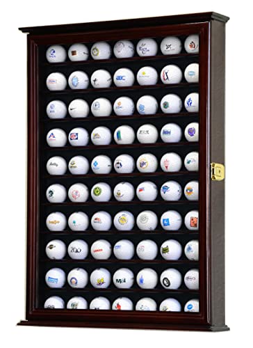 70 Golf Ball Display Case Cabinet (Cherry)