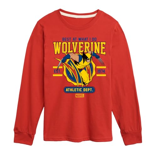 Marvel Wolverine - Collegiate Scratch - Toddler and Youth Long Sleeve Graphic T-Shirt