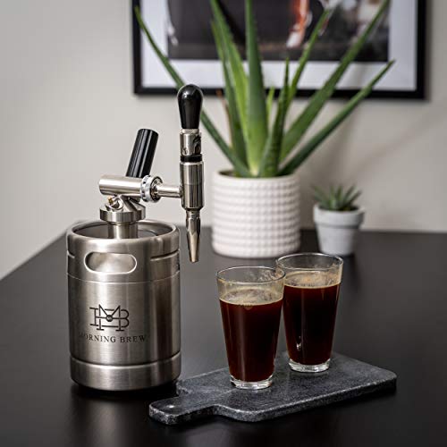 My Morning Brew Nitro Cold Brew Coffee Maker | Premium Portable Home Brewing Kit (Stainless Steel)