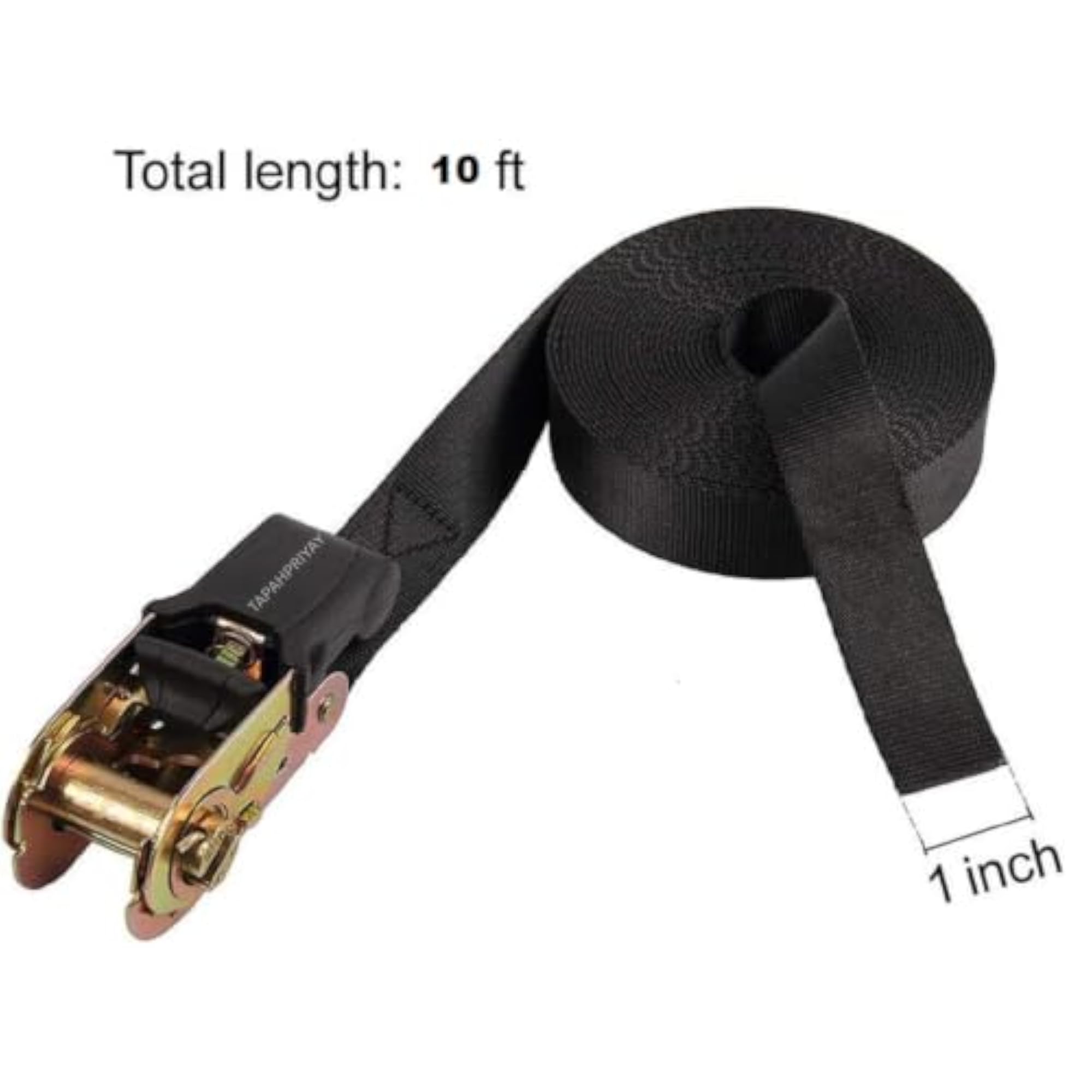Endless Ratchet Straps Heavy Duty Cargo Tie Down Belt (1in x 10ft 4Pcs)