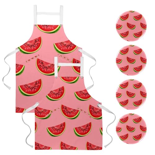 Tablier de cuisine pour restaurant et nettoyage avec motif pastèque