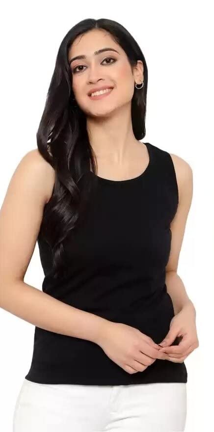 Fashiol Women's Innerwear Camisole Top Solid Spaghetti Straps Vest  Sleeveless Sando Stretchable Tank Tops (Skin)