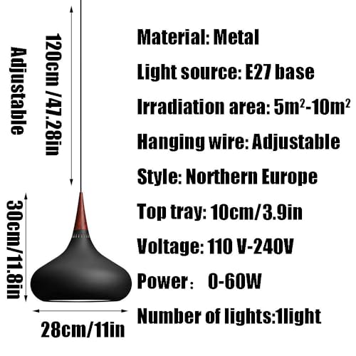 Suspension luminaire E27 en métal de style industriel chic