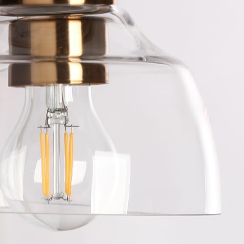 Image of KSANA Sconces Wall Lighting, 1-Light Black and Gold Wall Sconce Light, Modern Bedroom Bathroom Wall Sconces Indoor with Clear Glass Shade