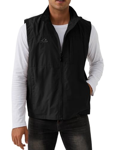 Image of Gihuo Men's Fishing Vest Utility Vest Casual Outdoor Quick Dry Safari Travel Golf Vest Work Vest