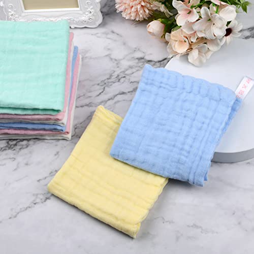 Aolso Musselin Baby Waschlappen Set - 8 Stück Bio-Baumwolle Mehrzweck Handtücher für Neugeborene, Saugfähig, 25 * 25cm – Ansicht 6