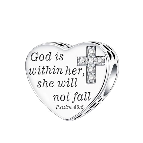 Image of LUXILLA Love You Best Friend Grandma Wife Heart Charm 925 Sterling Silver Charms Fit for Bracelets Necklace Jewelry Gift for Women