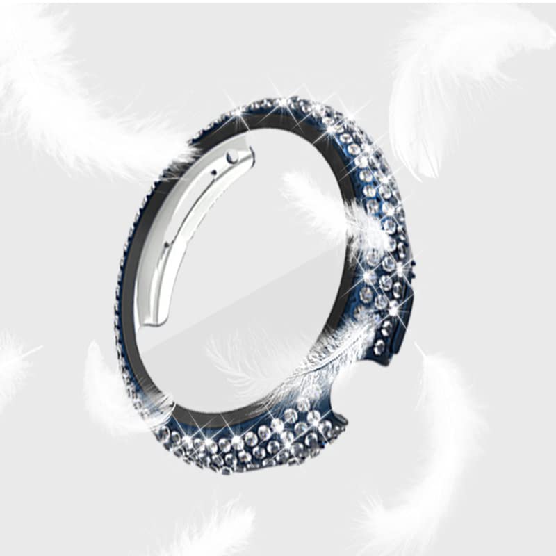 Coque Google Pixel Watch avec verre trempé protection écran strass noir