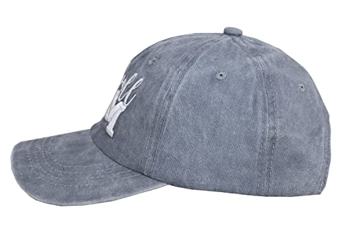 Manmesh Hatt Softball Accessories Baseball Cap For Women, Funny Softball Mom Gifts, Adjustable Distressed Washed Mama Hat (One Size, Softball Mom Grey) #TOP1