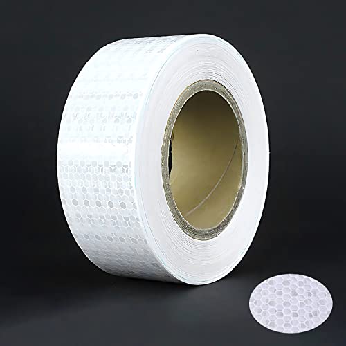 Cinta reflectante de 10 m x 5 cm, autoadhesiva, cinta reflectante de alta intensidad, cinta reflectante blanca, pegatinas impermeables reflectantes para bicicleta, vehículos, coches