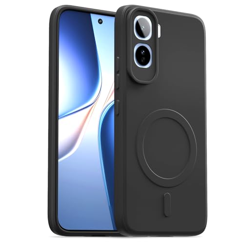Image of Pikkme Back Cover for Vivo T5 Pro 5G Soft Matte Silicone Mag-Safe Design (Mag-Safe Not Support) Camera Protection | Slim Fit Bumper Cover (Black)
