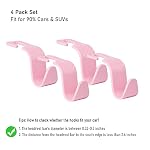 Car Seat Hooks 4 Pack - 55lb Heavy Duty Headrest Hook,Pink - Image 2