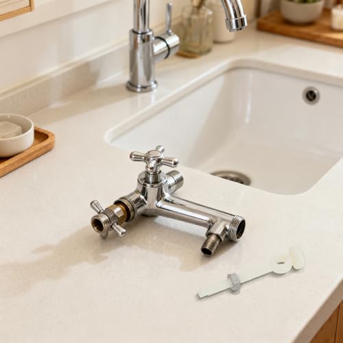 NUOBESTY Kit de Réparation et Tige de Traction pour Lavabo Salle de Bain Blanc Plastique Lot de 2 Accessoires pour Évacuation Robuste – vue 5