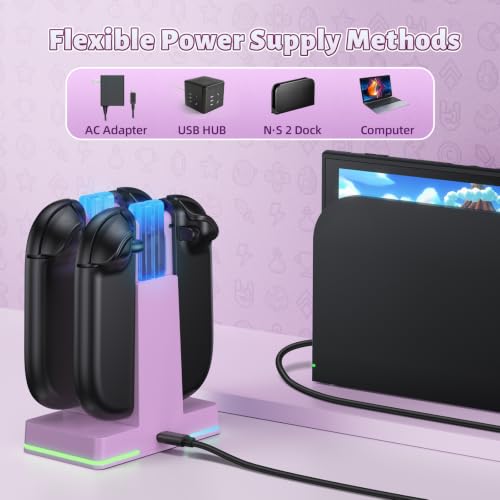 Image of FASTSNAIL Switch 2 Controller Charger Dock for Nintendo Switch 2 for JoyCon