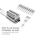 10 Pcs EB10-6 Terminal Bridge Connector, DIN Rail Side Plug-in Terminal Block, External Bridge Jumpers, Compatible with UK5N & UK2.5B