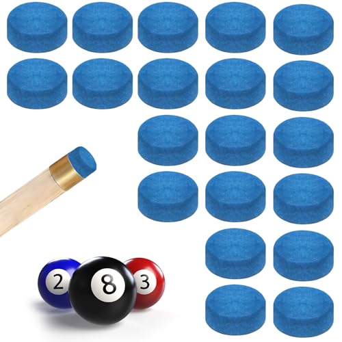 flintronic 20PCS Puntas para Tacos De Billar, Puntas de Tacos de Billar Repuesto, Accesorios para Mesa de Billar