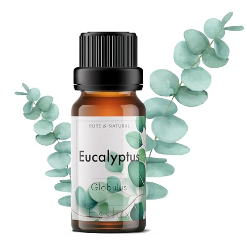 Image of Esslux Eucalyptus Essential Oil - Pure & Natural Nilgiri Oil for Cold, Cough & Congestion | 100% Therapeutic Grade Eucalyptus Oil for Aromatherapy, Diffuser & Air Freshening - 10ML