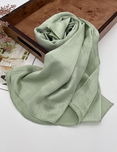 Satin Crepe Hijab Scarf for Women2