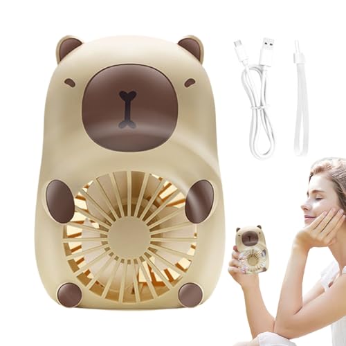 Ventilador de mano – Ventilador de mano pequeño portátil – Enfriador de alimentos de escritorio de 3 velocidades, accesorios geniales para viajes, al aire libre, hogar y oficinas